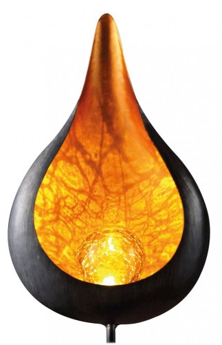 Lampa solarna led wbijana pochodnia latarnia czujnik w kształcie kropli