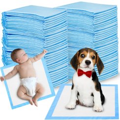 Absorpční hygienické podložky 60×60 cm – 100 kusů, jednorázové přebalovací podložky