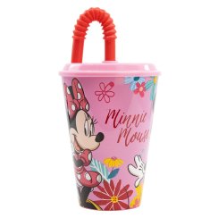 Kelímek s brčkem 430ml - Minnie Mouse Spring Look