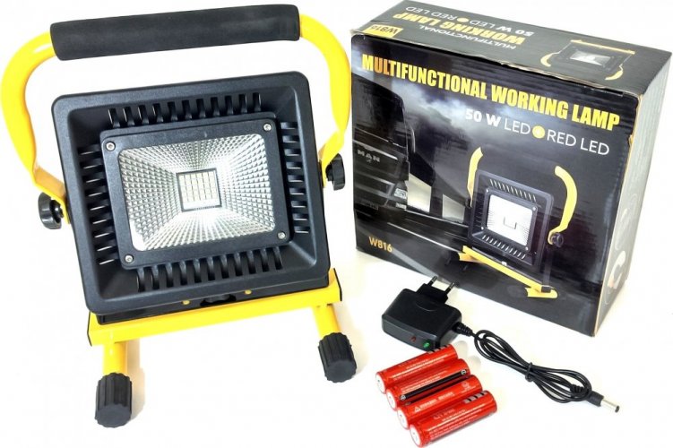 LED reflector portable, rechargeable - 50W
