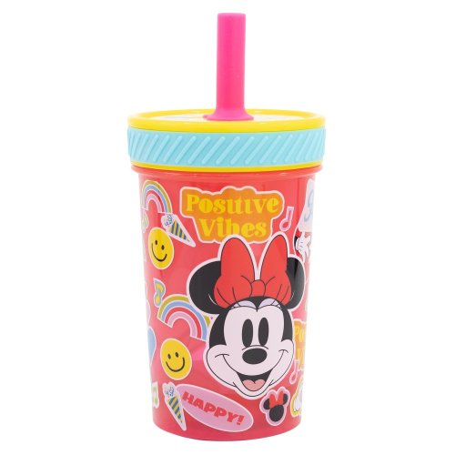 Bezpečný plastový pohár 370 ml - Minnie Mouse Flower Power