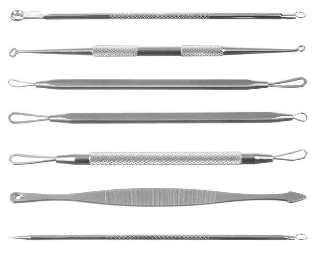 Spoons for removing blackheads - set of 7 pcs