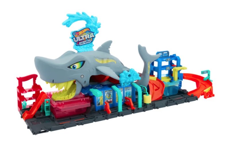 Hot Wheels City Color Reveal - Automyčka sa žralokom